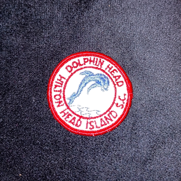 Vintage Dolphin Head Hilton Head SC Golf Red Blue Golf Patch - Picture 1 of 2
